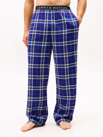 Tommy Hilfiger Pyjamahose FLANNEL WAISTBAND, Herren, Gr. XXL (56), N-Gr, blau reiker tartan, Flanell, Obermaterial: 55% Baumwolle, 45% Viskose, TOMMY HILFIGER UNDERW