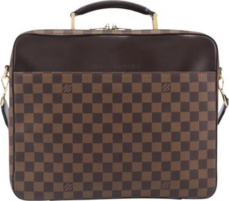 Louis Vuitton Sabana Laptop Damier Brown Canvas Briefcase Bag (Pre-Owned)
