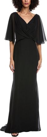 Rene Ruiz Chiffon Capelet Sleeve Gown