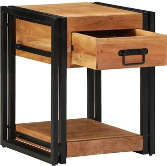 vidaXL Vidaxl - Armario De Noche Marr&oacute;n 40 X 40 X 50 Cm Madera Maciza De Acacia