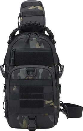 Generic Sling Bag, Outdoor Camping Chest Pack, Medium Size Waterproof Shoulder Bag, Sports Army Hiking, Sturdy Multi-Pocket Utility, Cycling Climbing Fishing 