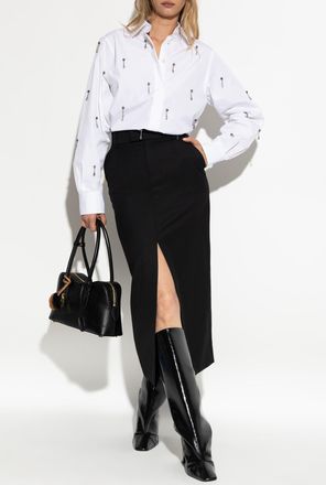 Stella McCartney Shirt With Shimmering Appliqués, Womens, White