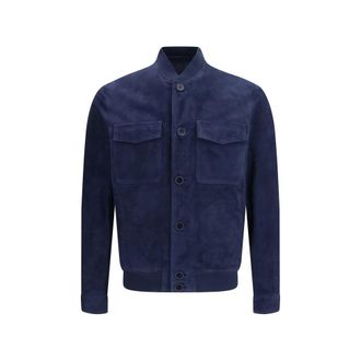 Salvatore Santoro Calf Leather Bos Taurus Mens Bomber