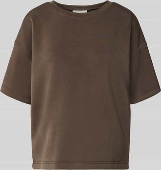 MY ESSENTIAL WARDROBE T-Shirt mit Rundhalsausschnitt Modell Helle in Schoko, Gr&ouml;&szlig;e XS/S