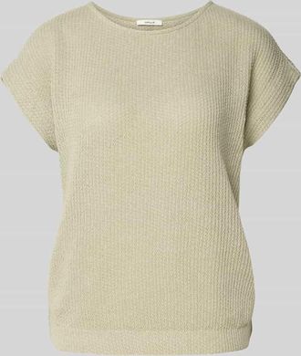 OPUS Relaxed Fit T-Shirt in Strick-Optik Modell Sofrano in Hellgruen, Gr&ouml;&szlig;e 36