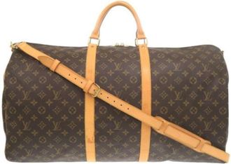 Louis Vuitton Tweedehands Canvas Louis Vuitton tassen - Dames - Vintage Weekendtas - Bruin - ONE Size - Vintage