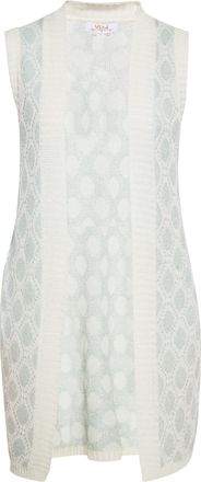 Usha Waistcoat Dames wit lichtblauw