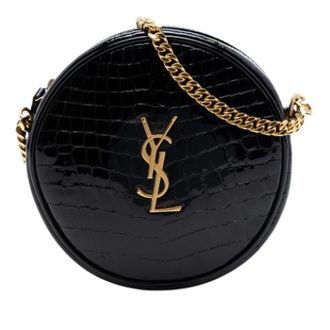 Saint Laurent Pre-owned Vintage Patent Leather Crossbody Bag - Dames - Pre-owned - Zwart - Maat: ONE Size Leer