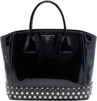 Prada Pre-owned Studded Tote Bag - Dames - Vintage Handtas - Zwart - ONE Size - Leer - Vintage