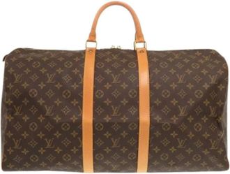 Louis Vuitton Pre-owned Boston Bag - Heren - Vintage Weekendtas - Bruin - ONE Size - Leer - Vintage