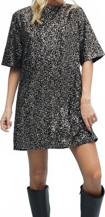 Wishlist Sequin Open Back Mini Dress In Black