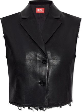 Diesel G-Baryt Vest - Dames - Bodywarmers - Zwart - 2XS - Wol - Jassen