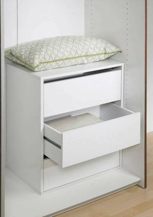 Dmora Commode DInt&eacute;rieur Avec Trois Tiroirs, Couleur Blanche, 51 X 70 X 39 Cm - Dmora