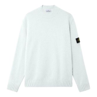 Stone Island Truien & Vesten, Heren, Blauw, M, Katoen, Moss Stitch Sweater