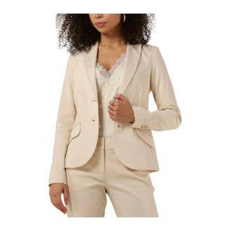 Summum Jassen, Dames, Beige, XS, Katoen, Klassieke Stretch Blazer
