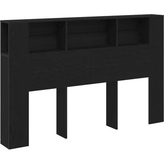 vidaXL Testata del letto Rovere nero 160 x 19 x 104.5 cm - Vidaxl