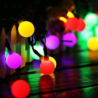 OEM Guirnalda De Luces Solares Para Exteriores, 50 Led, 7 M Con 8 Modos De Iluminaci&oacute;n, Bonitas Luces Decorativas Para Jard&iacute;n, Patio, &Aacute;rbol De Navidad, Fi