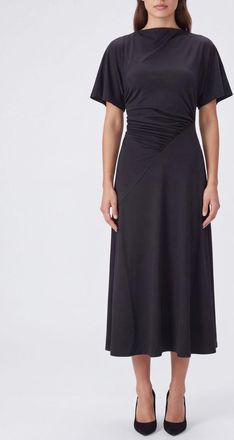 Victoria Beckham Blousey Jersey Midi Sheath Dress
