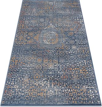 RugsX Rugsx - Alfombra Nain Ornamento 7708/51911 Azul Oscuro / Orange Blue 80x150 Cm