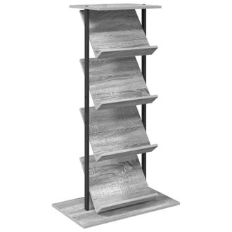 vidaXL Estante De Revistas Con Estante Gris Sonoma 68 X 40 X 123.5 Cm Vidaxl
