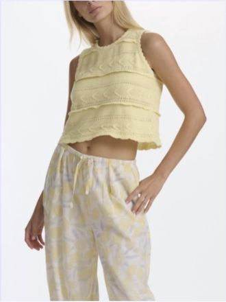 Splendid Giovanna Sweater Tank In Lemon Drop