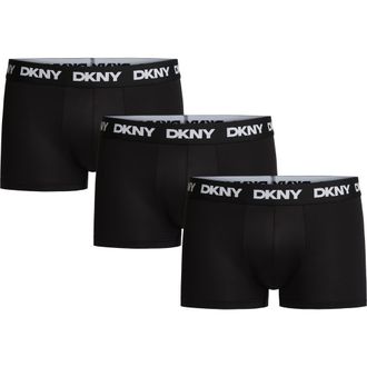 DKNY 3-Pack Ultralight Microfiber Mesh Trunks in Black/Black/Black at Nordstrom, Size X-Large