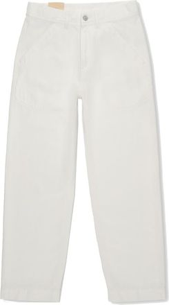 Fortela Areat Cotton Twill Trousers in White at Nordstrom, Size 33 Eu