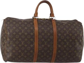 Louis Vuitton Pre-owned Boston Bag - Dames - Vintage Weekendtas - Bruin - ONE Size - Leer - Vintage