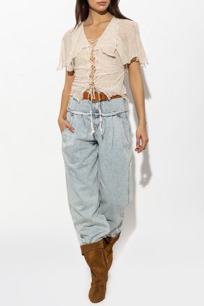 Isabel Marant Thanais Top, Womens, Cream