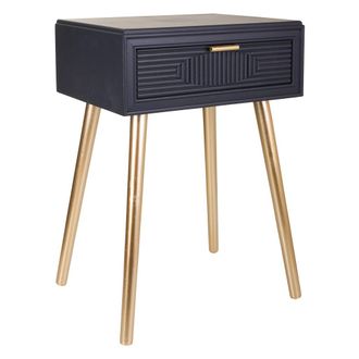 Wanderlust Deco Mesita De Madera Gris Oscuro 47x39x67