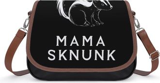 Generic Skunk Mama Crossbody Bags for Women Shoulder Messenger Bag Purse Handbags