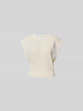 Iro T-Shirt mit gerippten Abschl&uuml;ssen in Ecru, Gr&ouml;&szlig;e L