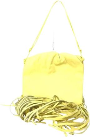 Bottega Veneta Tweedehands leren schoudertassen - Dames - Vintage Schoudertas - Geel - ONE Size - Leer - Vintage