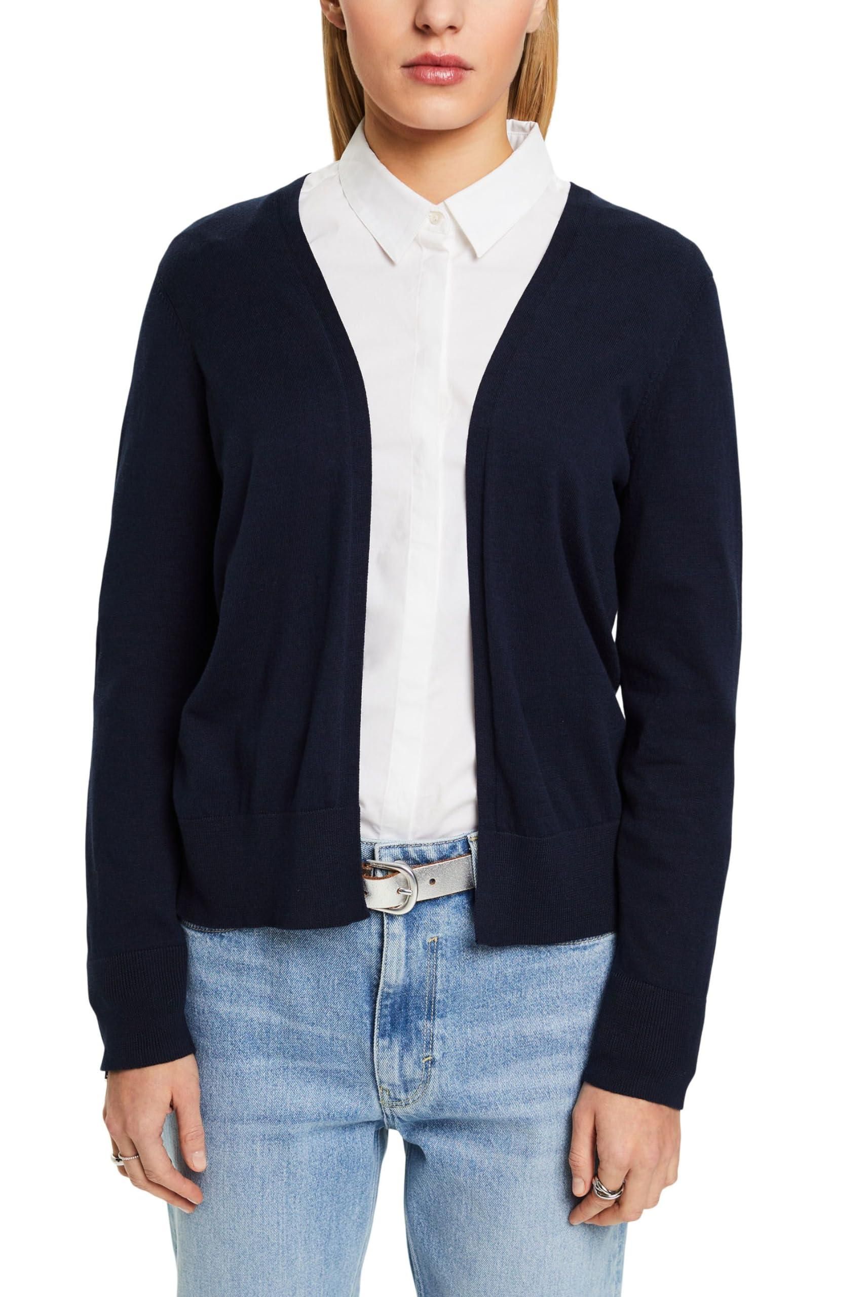 ESPRIT Damen Strickjacke - Lässiger Style Aus Baumwolle