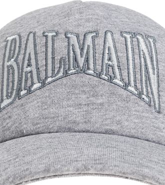 Balmain GH1XA561JI909UB Embroidered Logo Baseball Cap - Gray