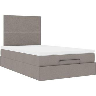 vidaXL Estructura De Cama Otomana Colch&oacute;n Tela Gris Pardo 120x200cm Vidaxl