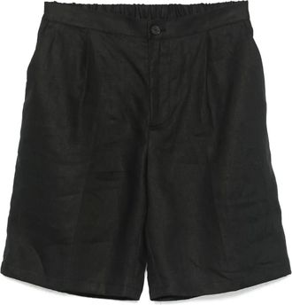 Hevò Shorts in lino - Nero