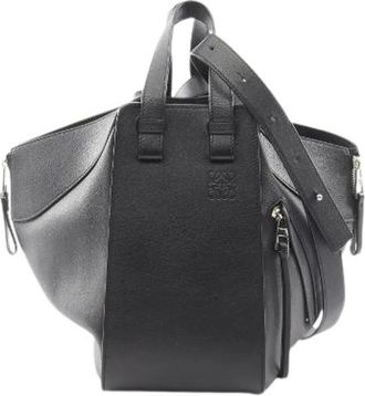 Loewe Pre-owned Hammock Small Leather 2way Bag - - Pre-owned - Donna - Nero - ONE SIZE