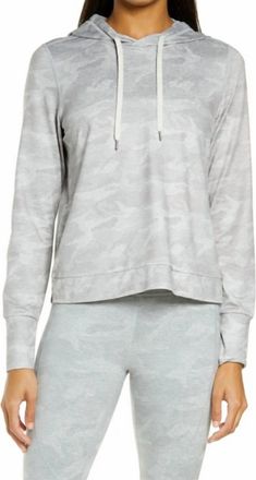 Vuori Clothing Womens Halo Essential Hoodie In Pale Heather Camo