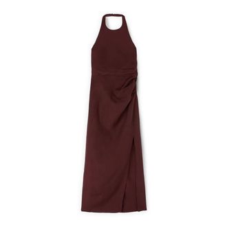 Motivi Midi Kleedjes - Dames - Avondkleed - Paars - XL - Linnen - Kleedjes