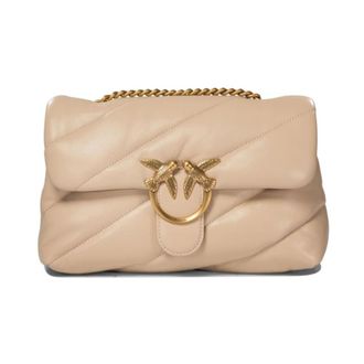 Pinko Classic Love Bag Puff Maxi Quilt - Dames - Schoudertassen - Roze - ONE Size - Leer - Tassen