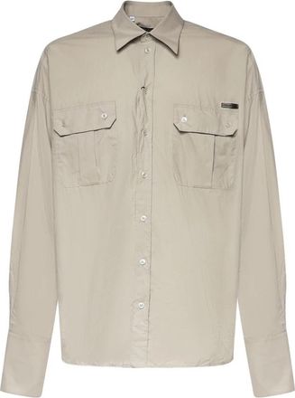 Dolce & Gabbana Oversized Poplin Shirt - Heren - Casual Overhemden - Beige - M - Katoen - Overhemden