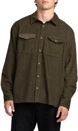 Billabong Austin Garage Corduroy Button-Up Shirt in Chocolate at Nordstrom Rack, Size Small