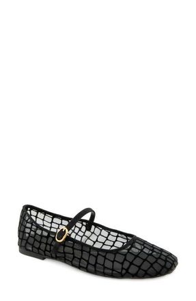 Kenneth Cole Jasper Mary Jane Flat in Black/black Mesh at Nordstrom, Size 9.5