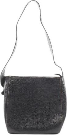 Loewe Pre-owned Embossed Logo Leather Shoulder Bag - Dames - Vintage Schoudertas - Zwart - ONE Size - Leer - Vintage