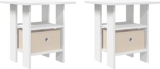 vidaXL Mesita De Noche 2 Uds. 41 X 40 X 45 Cm Madera De Ingenier&iacute;a Vidaxl