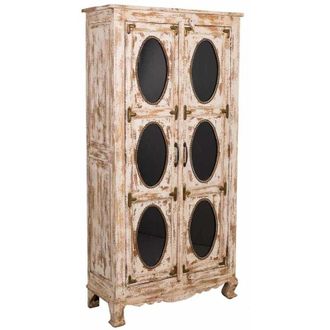 Wanderlust Deco Vitrina De Madera Marr&oacute;n 91x40x183