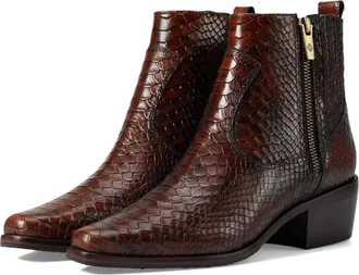 Donald J Pliner Marisol 2 Boots Womens US Brown Scale Embossed Bootie ZOGG1838