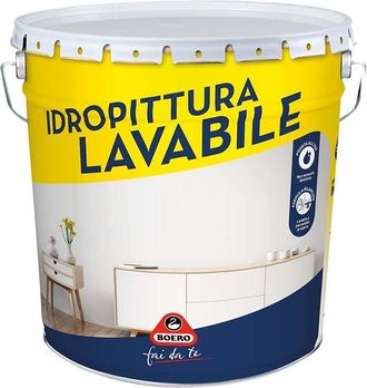 No Brand BOERO FAI DA TE Idropittura lavabile 14 lt, pronta alluso, finitura extra opaca, ideale per tutti gli ambienti, resa 11 mq/lt