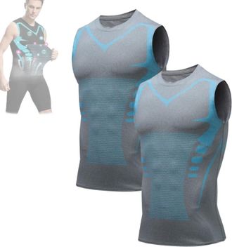 Generic Nuvraa V2 Compression Vest, V Boost Shape Wear Shirt Men, Feel The Power of Confidence, Energy & Strength (B,L)